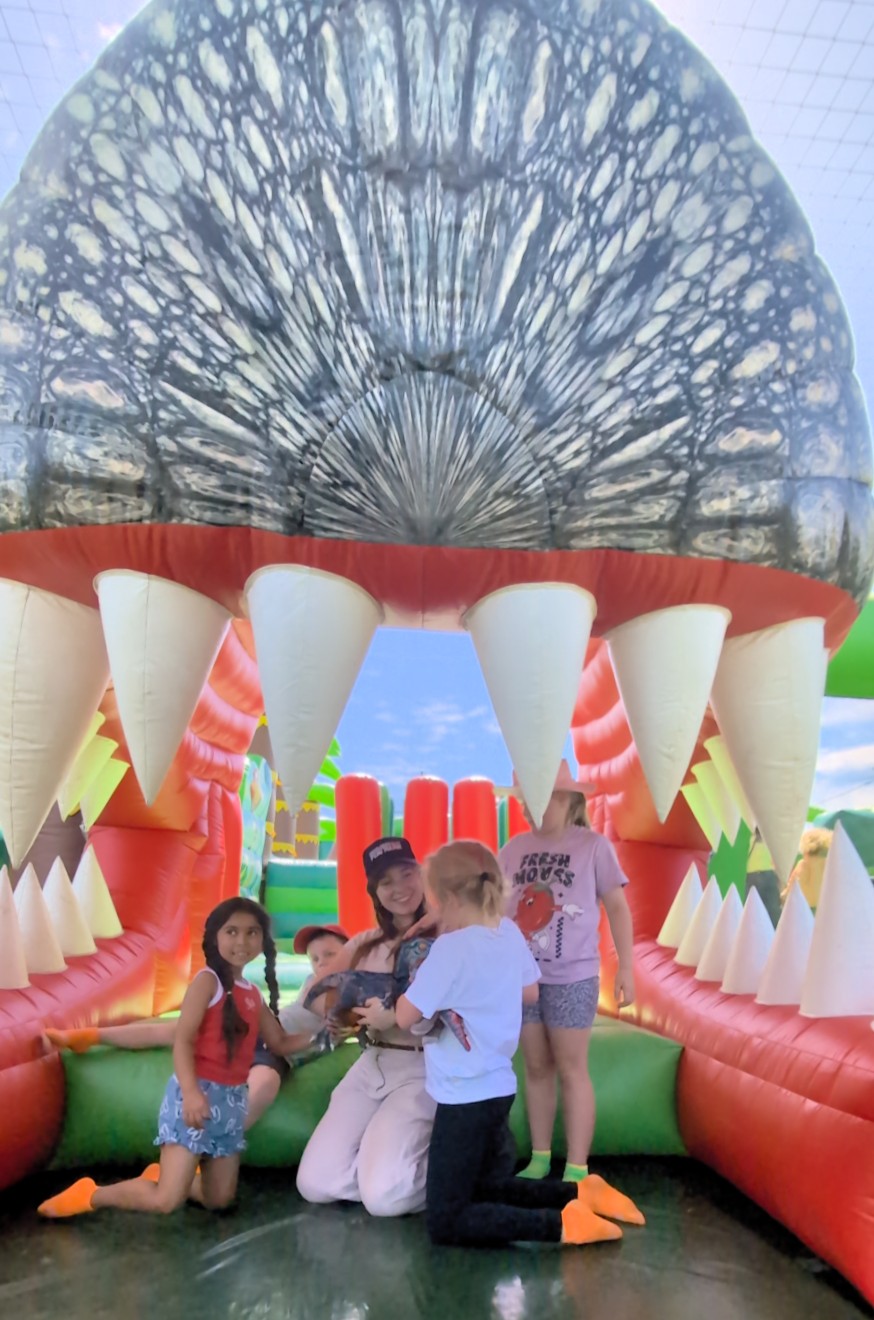 DinoBounce — world's largest dinosaur jumping castle